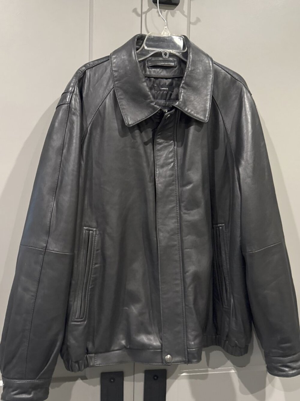 Claiborne Lambskin Leather Jacket Black Size 2XL
